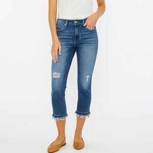 KanCan Womens Camila Ankle Skinny Jeans Fringe Hem Stretch Denim Size 3 | 25
